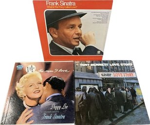 Classic Vinyl Records (3) Includes Peggy Lee, Frank Sinatra And Tony Bennett
