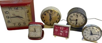 Collection Of Vintage Alarm Clocks- Telechron, Juliet, Westclox, & More