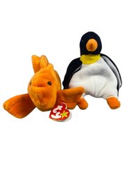 Beanie Babies W/ PVC Pellets  Style- 'Goldie' And 'Waddle'