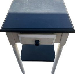 Side Table With Lower Shelf And Drawer   15Lx17Wx29H
