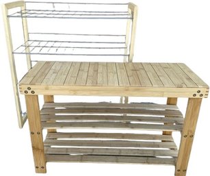 Pair Of Lightweight Shoe Racks (Larger Rack: 25x27.5x11.5)