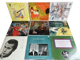 (9) Vinyl Records- Glenn Gould, Laurindo Almeida, Jacob Lateiner, And Many More