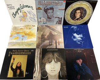 Vinyl Records (9) Including Ella Fitzgerald, Joni Mitchell, Judy Collins