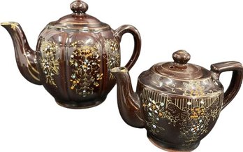 Two Hand Painted Japanese Tea Pots