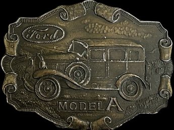 Ford Model A Belt Buckle From Tiffany Studio 4x2