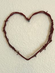 Barbed Wire Heart Decor