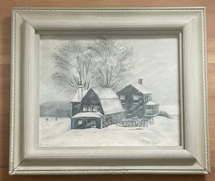 Original, Signed Painting By Dorothy Brodhead, Winter Scene, 29 X 25.5'