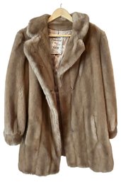 Fur Coat Cream Color Limited Edition Signature Collection Styled By Russel Taylor
