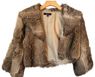 Luii Brown  Fur Jacket, Genuine Rabbit Fur, Polyester Lining - Size Medium