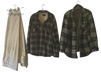 Men's Shirts - Freedom Foundry 2 Pieces Long Sleeve And Croft And Barrow Cargo Pants