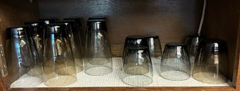 Ombre Drinking Glasses, 8 Pieces 6', 2 Pieces 4' And 4 Pieces 3.5'