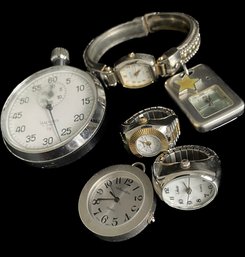 Watch Rings, Watch Pendants, Pocket Watch, Ladies Watch. Rings Have Elastic Band. Watches Untested.