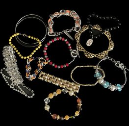 Bracelets: Gemstones, Silvertone, Goldtone, Rhinestones, Beads