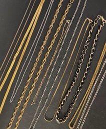 Chain Necklaces. Goldtones. Silvertones.