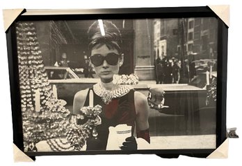 Audrey Hepburn Breakfast At Tiffany's Print Framed - 20x40
