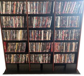 Wooden Cabinet With Extensive DVD Collection - 52x57x7