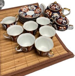 Set Of 7 Hand Painted Tea Cup And Saucers With Bed Bath And Beyond Bamboo Placemats