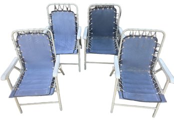 Blue ChairOutdoorBeachCamping Chair - 22x22x36