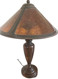 Side Table Lamp  Wood And Metal