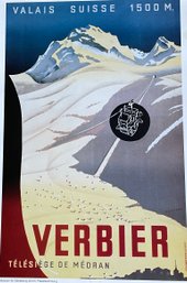 Valais Suisse 1500 M. Verbier By Peikert, Poster, 26 1/2 X 18' Unframed