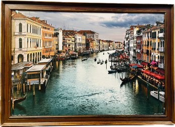 Signed & Numbered Large Photograph Of Venice By Louis Cantillo. 44 X 31'