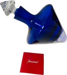 Baccarat Decanter: Cobalt Blue And Crystal Stopper