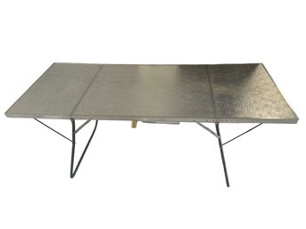 Mid-Century Tri Fold Up Metal Camping Table 72x30x30