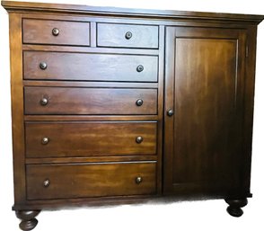 Large Wood Dresser: 19 Inches Deep By 60 Inches Wide By 51 Inches High
