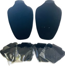 Black Velvet Jewelry Display Stands. Small Jewel Displays New In Package.