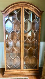 Francesco Molon Olive Wood Display Cabinet Imported From Italy (1 Of 2). 41x18x82'