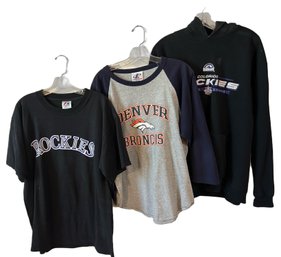 Men's Shirts And Hoodies, Rockies, Denver Broncos In Large Size