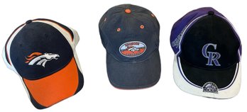 A Lots Of Adjustable Caps, Football, Colorado Rockies, Denver Broncos Caps