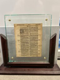 An Actual Leaf From The King James Bible Original Edition 1611 - 1650 AD- 16x4