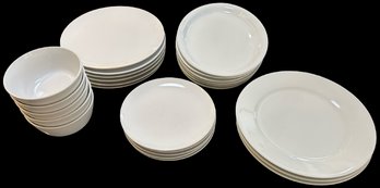 IKEA  White Dishware: 11' Platters, 10' Plates, 6' Bowls, 8' Small Plates