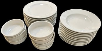 White Dishes, Williams & Sonoma: Small Bowls 5', Bowls 9', Plates 9.5'