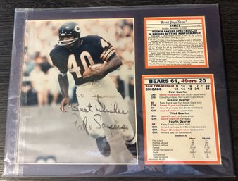 Gale Sayers Chicago Bears Memorabilia Signed Framed - 11x14