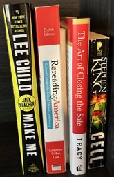 5 Books, Lee Child Make Me, Rereading America, The Art Of Closing The Sale, Stephen King Cell