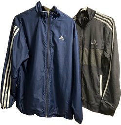 Navy & Black Adidas Men's Medium, Full Zip