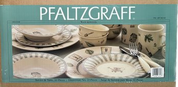 Pfaltzgraff Naturewood Dishes: 8 Dinner Plates, 4 Salad Plates, 7 Bowls, 4 Mugs, 1 Small Pitcher