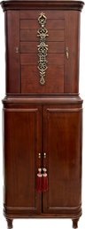 Wood Jewelry Storage Cabinet (42.5Hx15Wx13D)