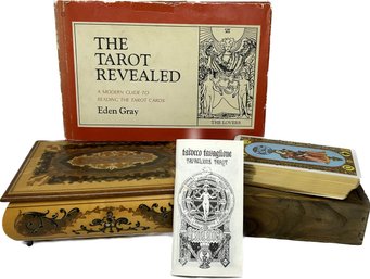 The Tarot Revealed, Musical Jewelry Box Made In Italy, Wood Box With Tarot Cards