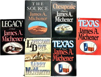 James A. Michener Hardcover Books- Legacy, The Source, Lonesome Dove, Chesapeake, And More Books