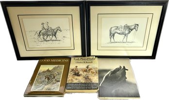 Vintage Books - Dave Paulley Signed Sketches, Good Medicine By Charles M. Russell, Paper Talk, More!