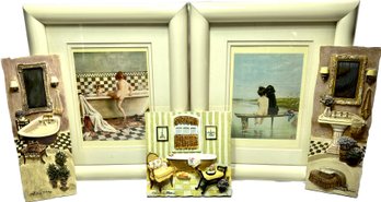 Bath Decor Prints (frames 12Hx10W), C. Winterle Olson 3D Wall Art