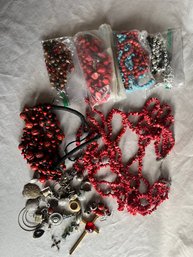 Womens Costume Jewlery: Reds, Turquoise, Silver & Gold Tones