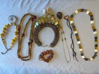 A Variety Of Womens Costume Jewelry. Beads And Stones.
