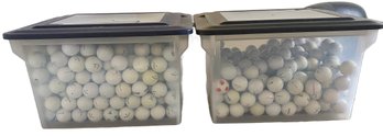 A Lots Of Golf Ball, In 2 Pieces Big Container Storage