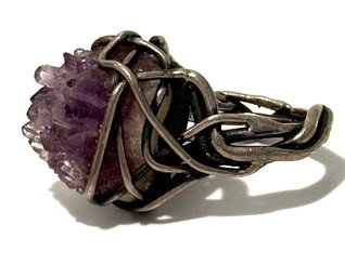 Amethyst And Sterling Ring