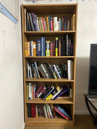 Variety Of Hardcover Books, And Bookshelf: Shelf Measures 30 X 70 X 12