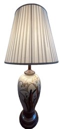 Vintage Floral Table Lamp With Lights, 33in